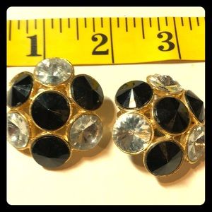 Vintage Rhinestone clip earrings
